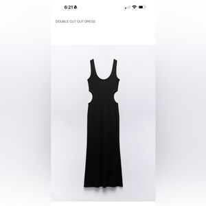 Zara Black Cut-Out Dress